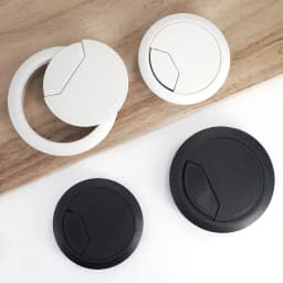 Plastic Wire Hole Cover Outlet Port Table Computer PC Desk Round Cable Grommet Line Holder White Black 50mm/53mm/60mm/80mm