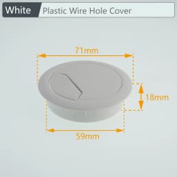 Plastic Wire Hole Cover Outlet Port Table Computer PC Desk Round Cable Grommet Line Holder White Black 50mm/53mm/60mm/80mm