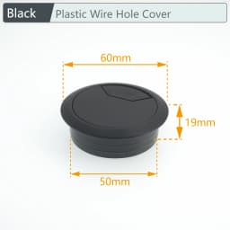 Plastic Wire Hole Cover Outlet Port Table Computer PC Desk Round Cable Grommet Line Holder White Black 50mm/53mm/60mm/80mm