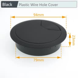 Plastic Wire Hole Cover Outlet Port Table Computer PC Desk Round Cable Grommet Line Holder White Black 50mm/53mm/60mm/80mm