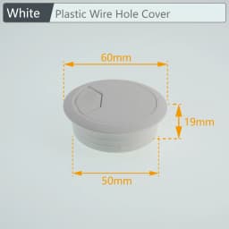 Plastic Wire Hole Cover Outlet Port Table Computer PC Desk Round Cable Grommet Line Holder White Black 50mm/53mm/60mm/80mm