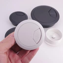 Plastic Wire Hole Cover Outlet Port Table Computer PC Desk Round Cable Grommet Line Holder White Black 50mm/53mm/60mm/80mm