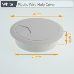 Plastic Wire Hole Cover Outlet Port Table Computer PC Desk Round Cable Grommet Line Holder White Black 50mm/53mm/60mm/80mm
