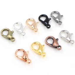 10x5mm/12x6mm/14x7mm/16x8mm 9 Colors Plated Fashion Jewelry Findings,Alloy Lobster Clasp Hooks for Necklace&Bracelet Chain DIY