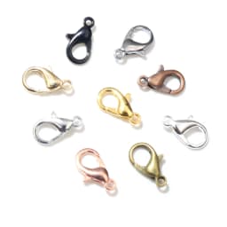 10x5mm/12x6mm/14x7mm/16x8mm 9 Colors Plated Fashion Jewelry Findings,Alloy Lobster Clasp Hooks for Necklace&Bracelet Chain DIY