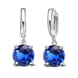 Real 925 Pure Sterling Silver Dangle Earrings CZ Crystal Big Round Earrings For Women Girls Gift Fashion Jewelry