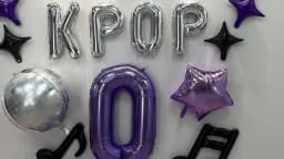 15pcs K-Pop Music Theme Birthday Balloon Decoration Set—Ideal for K-Pop Themed Birthday Parties, Social Media Video Backdrops