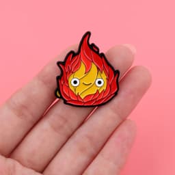 3pcs Anime Movie Enamel Pin Set Cartoon Fire Brooch For Coat Women's Brooches Fashion Lapel Badges Jewelry Gift for Friends