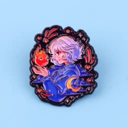 3pcs Anime Movie Enamel Pin Set Cartoon Fire Brooch For Coat Women's Brooches Fashion Lapel Badges Jewelry Gift for Friends