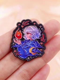 3pcs Anime Movie Enamel Pin Set Cartoon Fire Brooch For Coat Women's Brooches Fashion Lapel Badges Jewelry Gift for Friends
