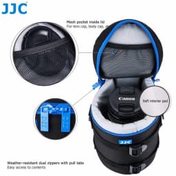 JJC Luxury Camera Lens Bag Pouch Case for Canon Lens Nikon Sony Olympus Fuji DSLR Photography Accessories Shoulder Bag Backpack