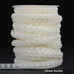 ABS Imitation Ivory Pearl Bead Chain Line Cord Thread Trim for DIY Wedding Party Decoration & Jewelry Findings Craft Accessories