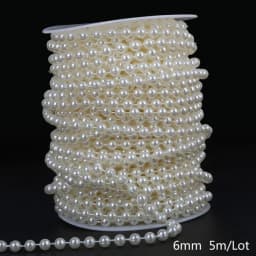 ABS Imitation Ivory Pearl Bead Chain Line Cord Thread Trim for DIY Wedding Party Decoration & Jewelry Findings Craft Accessories