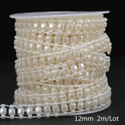 ABS Imitation Ivory Pearl Bead Chain Line Cord Thread Trim for DIY Wedding Party Decoration & Jewelry Findings Craft Accessories