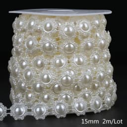 ABS Imitation Ivory Pearl Bead Chain Line Cord Thread Trim for DIY Wedding Party Decoration & Jewelry Findings Craft Accessories