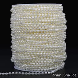 ABS Imitation Ivory Pearl Bead Chain Line Cord Thread Trim for DIY Wedding Party Decoration & Jewelry Findings Craft Accessories