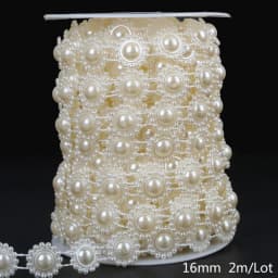 ABS Imitation Ivory Pearl Bead Chain Line Cord Thread Trim for DIY Wedding Party Decoration & Jewelry Findings Craft Accessories