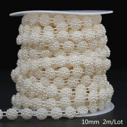 ABS Imitation Ivory Pearl Bead Chain Line Cord Thread Trim for DIY Wedding Party Decoration & Jewelry Findings Craft Accessories
