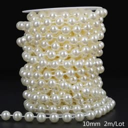ABS Imitation Ivory Pearl Bead Chain Line Cord Thread Trim for DIY Wedding Party Decoration & Jewelry Findings Craft Accessories