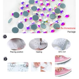 QIAO Multi-Color SS6-SS30 Crystal Glass Glitter Rhinestone Flatback Hot fix Rhinestones For Nail Art Sewing & Fabric Decoretion