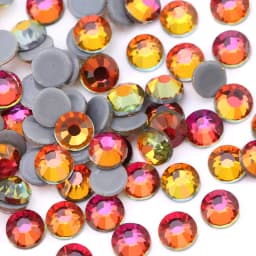 QIAO Multi-Color SS6-SS30 Crystal Glass Glitter Rhinestone Flatback Hot fix Rhinestones For Nail Art Sewing & Fabric Decoretion