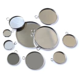 8/10/12/14/16/18/20/25/30mm Inner Size Stainless Steel Material Simple Style Cabochon Base Cameo Setting Charms Pendant Tray
