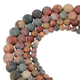 Polish Round Matte Frosted Tiger Eye Turquoises Agates Natural Stone Beads Amazonite Loose Beads for Bracelet Jewelry Making