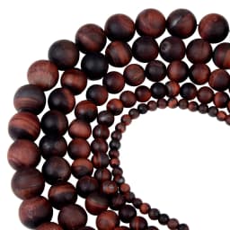 Polish Round Matte Frosted Tiger Eye Turquoises Agates Natural Stone Beads Amazonite Loose Beads for Bracelet Jewelry Making