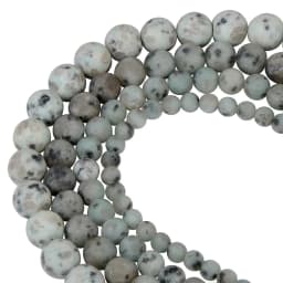 Polish Round Matte Frosted Tiger Eye Turquoises Agates Natural Stone Beads Amazonite Loose Beads for Bracelet Jewelry Making
