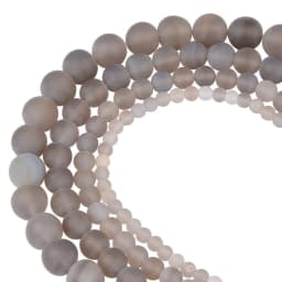 Polish Round Matte Frosted Tiger Eye Turquoises Agates Natural Stone Beads Amazonite Loose Beads for Bracelet Jewelry Making
