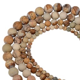 Polish Round Matte Frosted Tiger Eye Turquoises Agates Natural Stone Beads Amazonite Loose Beads for Bracelet Jewelry Making