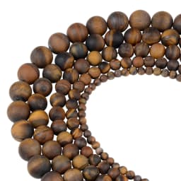 Polish Round Matte Frosted Tiger Eye Turquoises Agates Natural Stone Beads Amazonite Loose Beads for Bracelet Jewelry Making