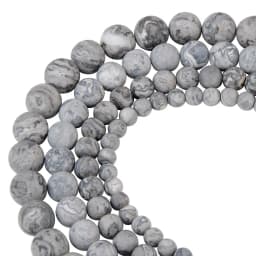 Polish Round Matte Frosted Tiger Eye Turquoises Agates Natural Stone Beads Amazonite Loose Beads for Bracelet Jewelry Making