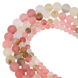 Polish Round Matte Frosted Tiger Eye Turquoises Agates Natural Stone Beads Amazonite Loose Beads for Bracelet Jewelry Making