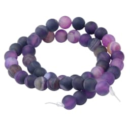 Polish Round Matte Frosted Tiger Eye Turquoises Agates Natural Stone Beads Amazonite Loose Beads for Bracelet Jewelry Making