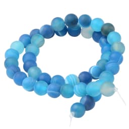 Polish Round Matte Frosted Tiger Eye Turquoises Agates Natural Stone Beads Amazonite Loose Beads for Bracelet Jewelry Making