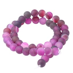Polish Round Matte Frosted Tiger Eye Turquoises Agates Natural Stone Beads Amazonite Loose Beads for Bracelet Jewelry Making
