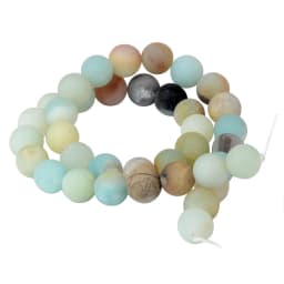 Polish Round Matte Frosted Tiger Eye Turquoises Agates Natural Stone Beads Amazonite Loose Beads for Bracelet Jewelry Making