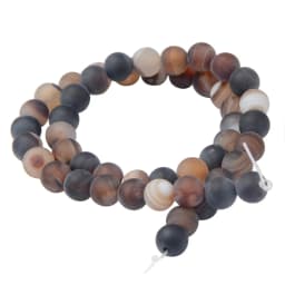 Polish Round Matte Frosted Tiger Eye Turquoises Agates Natural Stone Beads Amazonite Loose Beads for Bracelet Jewelry Making