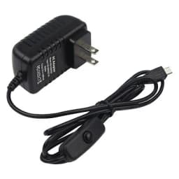 5V 3A Raspberry Pi 3B+ 3B Power Supply with Switch Button Power Adapter Micro USB Port for Pi Zero 2 W Orange Pi Zero 3 LTS