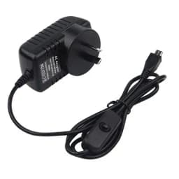 5V 3A Raspberry Pi 3B+ 3B Power Supply with Switch Button Power Adapter Micro USB Port for Pi Zero 2 W Orange Pi Zero 3 LTS