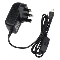 5V 3A Raspberry Pi 3B+ 3B Power Supply with Switch Button Power Adapter Micro USB Port for Pi Zero 2 W Orange Pi Zero 3 LTS