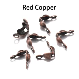 100-200pcs Connector Clasp Fitting 4*7mm Ball Chain Calotte End Crimps Beads Connector Components For DIY Jewelry Making Supplie
