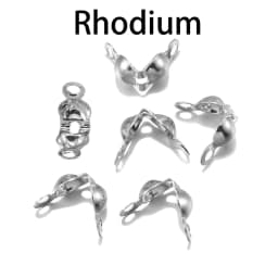 100-200pcs Connector Clasp Fitting 4*7mm Ball Chain Calotte End Crimps Beads Connector Components For DIY Jewelry Making Supplie
