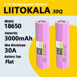 LiitoKala 30Q 100% original New for INR18650 battery 3.7V 3000mAh INR18650 30Q li-ion Rechargeable Batteries