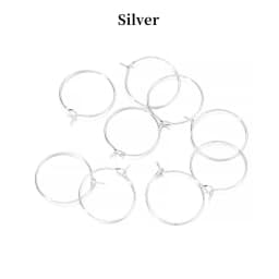 50pcs/lot 20 25 30 35 mm KC Gold Hoops Earrings Big Circle Ear Wire Hoops Earrings Wires For DIY Jewelry Making Supplies