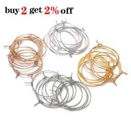 50pcs/lot 20 25 30 35 mm KC Gold Hoops Earrings Big Circle Ear Wire Hoops Earrings Wires For DIY Jewelry Making Supplies