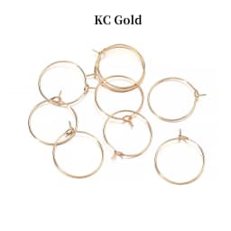 50pcs/lot 20 25 30 35 mm KC Gold Hoops Earrings Big Circle Ear Wire Hoops Earrings Wires For DIY Jewelry Making Supplies