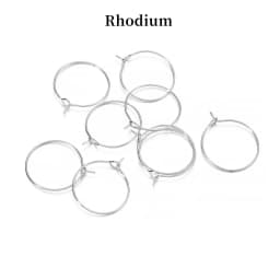50pcs/lot 20 25 30 35 mm KC Gold Hoops Earrings Big Circle Ear Wire Hoops Earrings Wires For DIY Jewelry Making Supplies