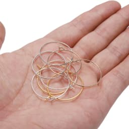 50pcs/lot 20 25 30 35 mm KC Gold Hoops Earrings Big Circle Ear Wire Hoops Earrings Wires For DIY Jewelry Making Supplies